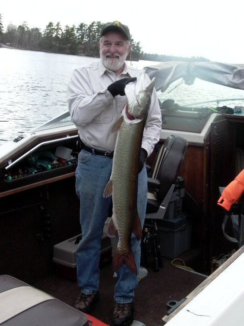 Muskie caught in front of camp